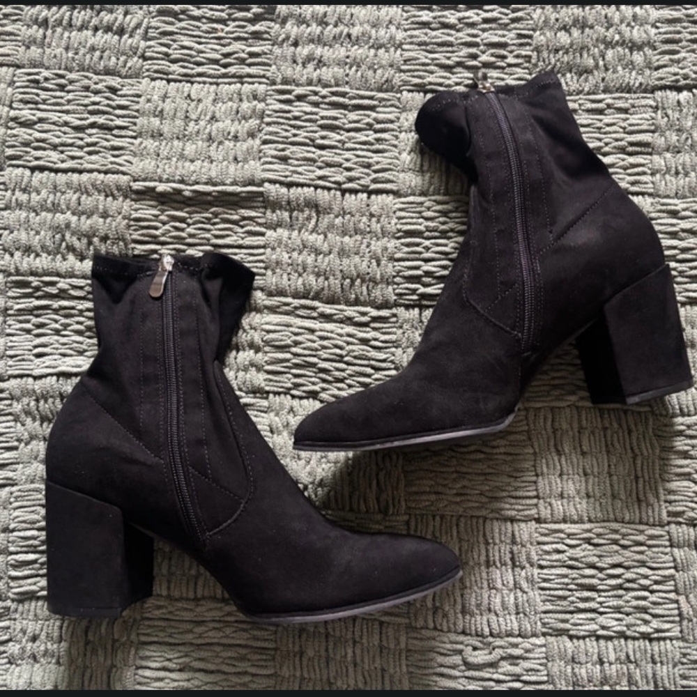 Black Suede Ankle Boots